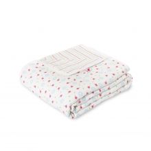 4-х слойный муслиновый плед-одеяло "Одуванчики" 120х120 см HappyBabyDays